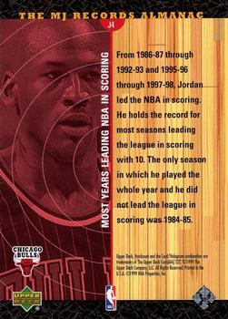 1999-00 Upper Deck Hardcourt - The MJ Records Almanac #J4 Michael Jordan Back