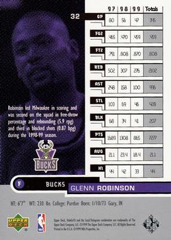 1999-00 Upper Deck HoloGrFX #32 Glenn Robinson Back