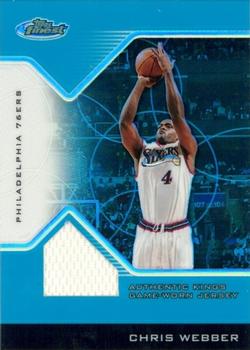 2004-05 Finest - Refractors Blue #107 Chris Webber Front