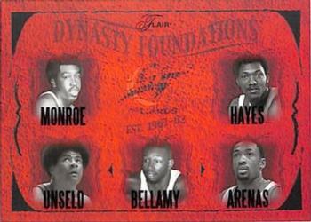 2004-05 Flair - Dynasty Foundations #NNO Earl Monroe / Elvin Hayes / Wes Unseld / Walt Bellamy / Gilbert Arenas Front