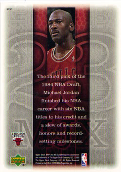 1999-00 Upper Deck MVP #208 Michael Jordan Back