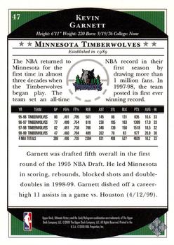 1999-00 Upper Deck Ultimate Victory #47 Kevin Garnett Back