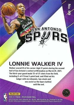 2020-21 Panini Recon - Holo #119 Lonnie Walker IV Back