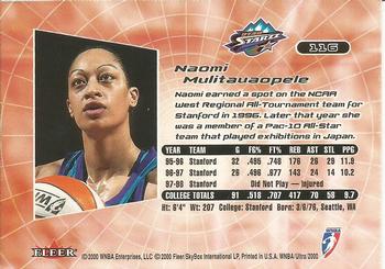 2000 Ultra WNBA #116 Naomi Mulitauaopele Back