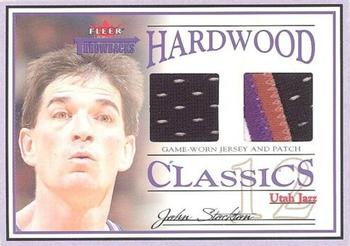 2004-05 Fleer Throwbacks - Hardwood Classics Jersey and Patch #HC-JS John Stockton Front