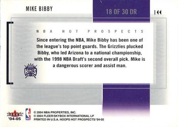 2004-05 Hoops Hot Prospects - Draft Rewind #18 DR Mike Bibby Back