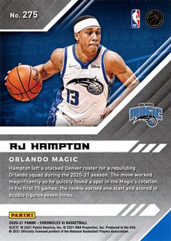 2020-21 Panini Chronicles - Bronze #275 RJ Hampton Back