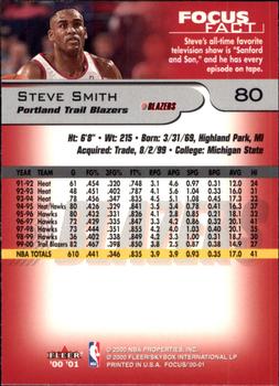 2000-01 Fleer Focus #80 Steve Smith Back