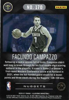 2020-21 Panini Illusions #170 Facundo Campazzo Back