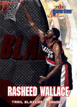 2000-01 Fleer Game Time #67 Rasheed Wallace Front