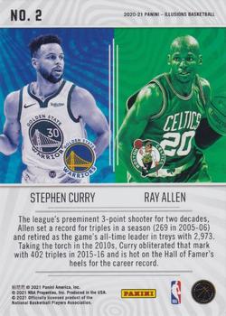 2020-21 Panini Illusions - Fantasy Matchups #2 Stephen Curry / Ray Allen Back