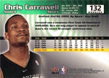 2000-01 Fleer Mystique #132 Chris Carrawell Back