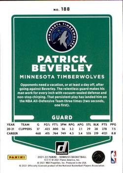 2021-22 Donruss #188 Patrick Beverley Back