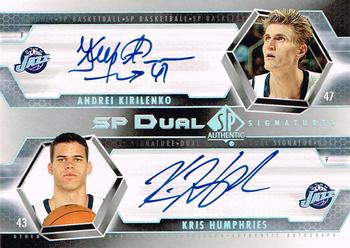 2004-05 SP Authentic - Signatures Dual #SP2-KH Andrei Kirilenko / Kris Humphries Front