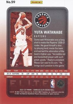 2021-22 Donruss Elite #59 Yuta Watanabe Back