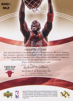 2004-05 SP Game Used - SIGnificance Gold #SIG-MJ Michael Jordan Back