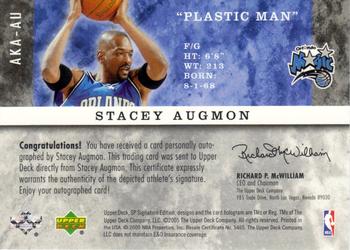 2004-05 SP Signature Edition - AKA Autographs #AKA-AU Stacey Augmon Back