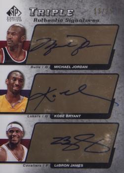 2004-05 SP Signature Edition - Triple Authentic Signatures #AS3-JBJ Michael Jordan / Kobe Bryant / LeBron James Front