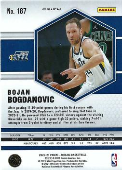 2020-21 Panini Mosaic - Silver #187 Bojan Bogdanovic Back