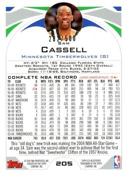 2004-05 Topps - Black #205 Sam Cassell Back