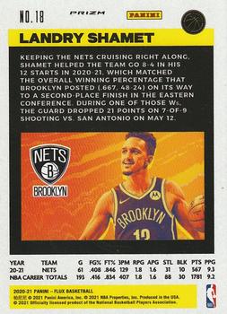 2020-21 Panini Flux - Silver #18 Landry Shamet Back