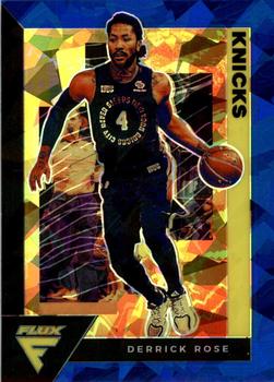 2020-21 Panini Flux - Blue Cracked Ice #119 Derrick Rose Front