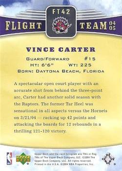 2004-05 Upper Deck - Flight Team #FT42 Vince Carter Back