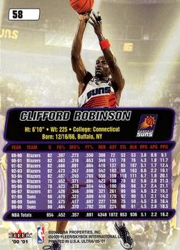 2000-01 Ultra #58 Clifford Robinson Back