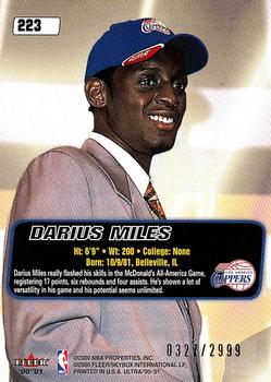 2000-01 Ultra #223 Darius Miles Back