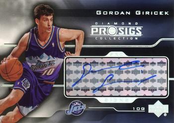 2004-05 Upper Deck Pro Sigs - Pro Signs #PS-GG Gordan Giricek Front