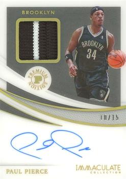 2020-21 Panini Immaculate Collection - Patch Autographs Premium Edition #PA-PPE Paul Pierce Front