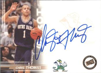 2005 Press Pass - Autographs Bronze School Logos #NNO Chris Thomas Front
