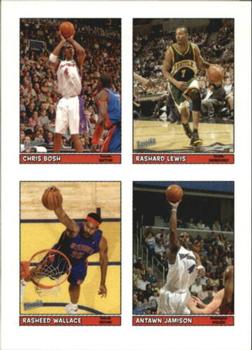 2005-06 Bazooka - 4-on-1 Stickers #9 Chris Bosh / Rashard Lewis / Rasheed Wallace / Antawn Jamison Front