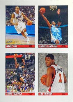 2005-06 Bazooka - 4-on-1 Stickers #31 Grant Hill / Carmelo Anthony / Andre Iguodala / Joe Johnson Front