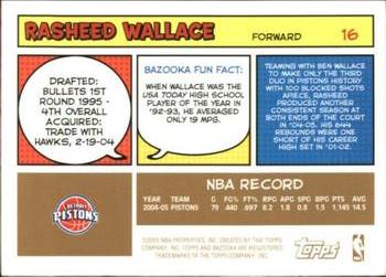 2005-06 Bazooka - Gold #16 Rasheed Wallace Back