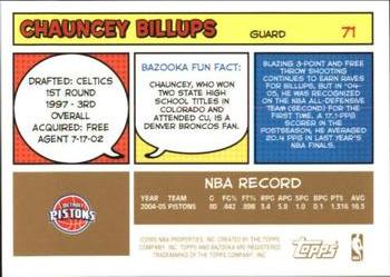 2005-06 Bazooka - Gold #71 Chauncey Billups Back