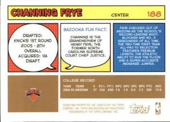 2005-06 Bazooka - Gold #188 Channing Frye Back