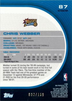 2005-06 Finest - Refractors Red #87 Chris Webber Back