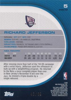 2005-06 Finest - X-Fractors Green #5 Richard Jefferson Back