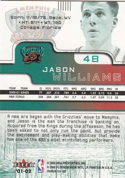 2001-02 Fleer Force #48 Jason Williams Back