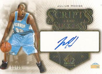 2005-06 SP Signature Edition - Scripts for Success Gold #SS-JH Julius Hodge Front
