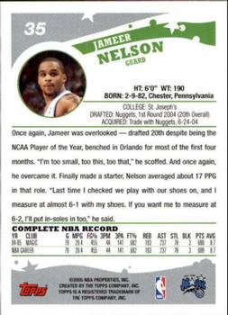 2005-06 Topps 1st Edition #35 Jameer Nelson Back