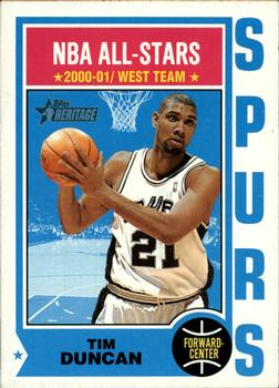 2001-02 Topps Heritage #40 Tim Duncan Front