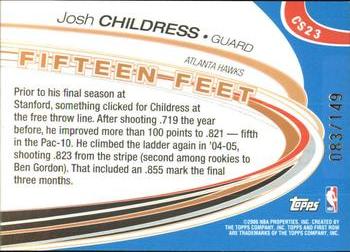 2005-06 Topps First Row - Charity Stripe #CS23 Josh Childress Back