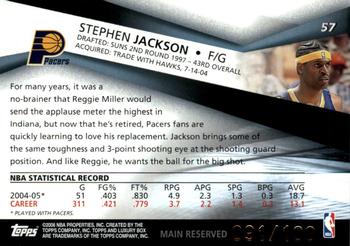 2005-06 Topps Luxury Box - Main Reserved #57 Stephen Jackson Back