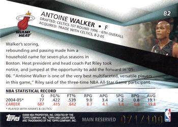 2005-06 Topps Luxury Box - Main Reserved #82 Antoine Walker Back