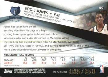 2005-06 Topps Luxury Box - Mezzanine #89 Eddie Jones Back
