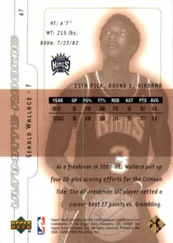2001-02 Upper Deck Ultimate Collection #67 Gerald Wallace Back