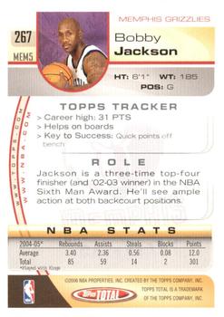 2005-06 Topps Total - Silver #267 Bobby Jackson Back