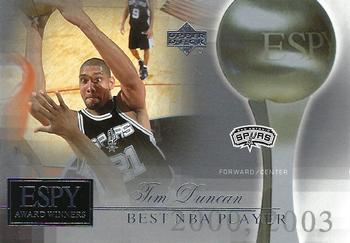 2005-06 Upper Deck ESPN - ESPY Award Winners #ESPY-TD Tim Duncan Front